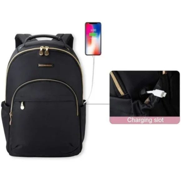 New 𝅺UNISEX Shan Backpack for Work Black - Picture 2 of 6